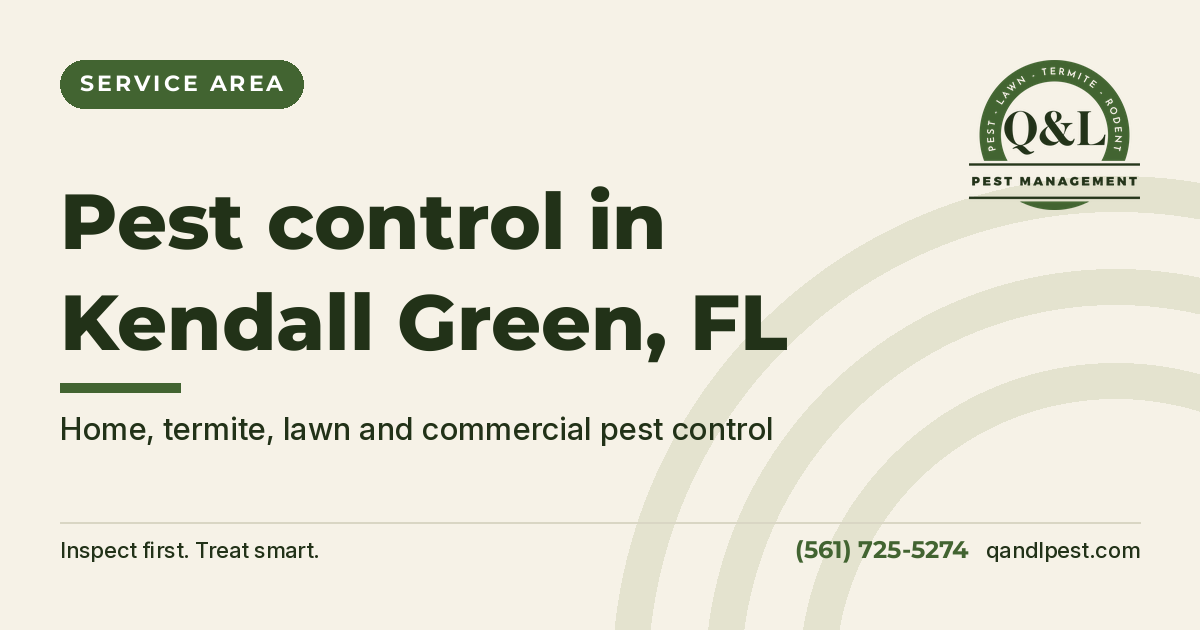 Q and L Pest Management graphic: Pest control in Kendall Green, FL